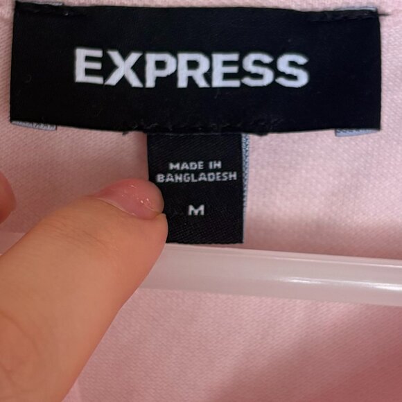 Express Men's Light Pink Cotton Polo Tee - Picture 6 of 9